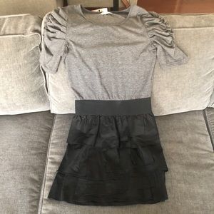 Charcoal and black dress